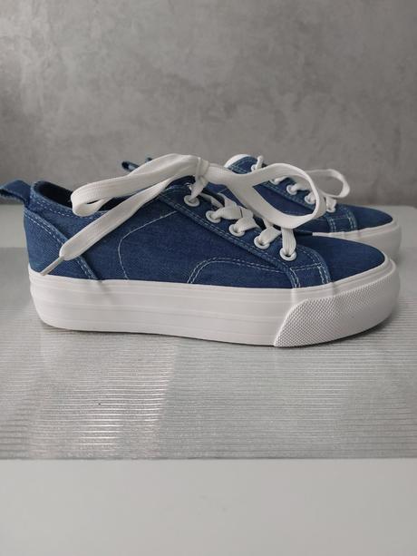 Dievčenské tenisky slip on džínsové, reserved,33