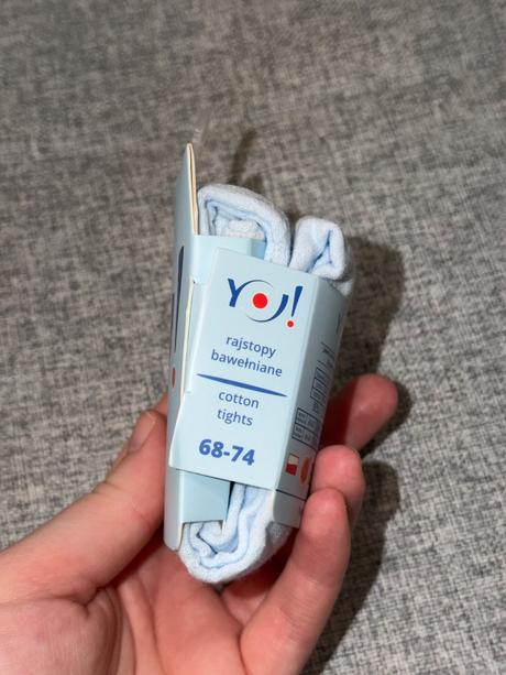 Jemné bavlnené pančuchy yo - svetlomodré, 68 / 74