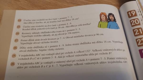 Pomer strán trojuholníka v matematickej úlohe?