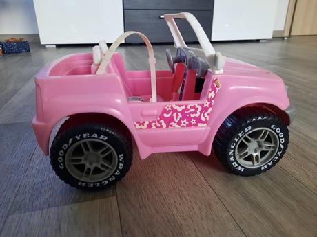 Barbie jeep ružové auto, 