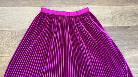 Cyklámenová skladaná zamatová sukňa zara, s/36, zara,s