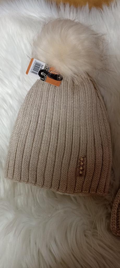 Pletená čiapka na zimu zateplena flisom, 104 - xxxl