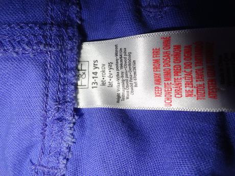 Fialové krátke nohavice, f&f,s