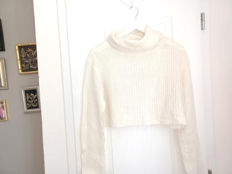 Crop rolák pulover s/l, h&m,m