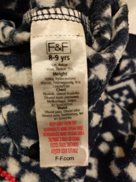 Pyžamo overal f&f veľ 8-9 rokov, f&f,128