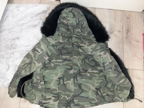 Army bundička osley bohatá kožušinka, s