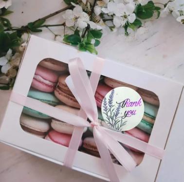 Nálepky thank you rôzne druhy, 