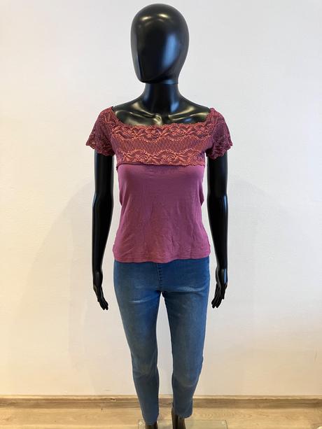 Dámske tričko s krajkou (38-40), m