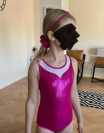 Gymnastický tanečný dres 134-140 s trblietkami, 134