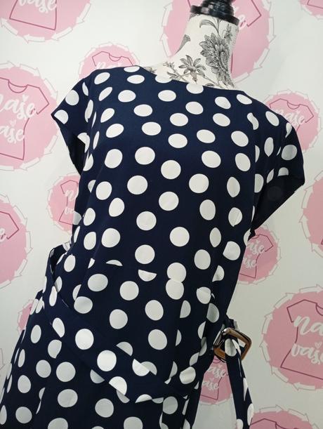 Bodkované šaty s opaskom, 42