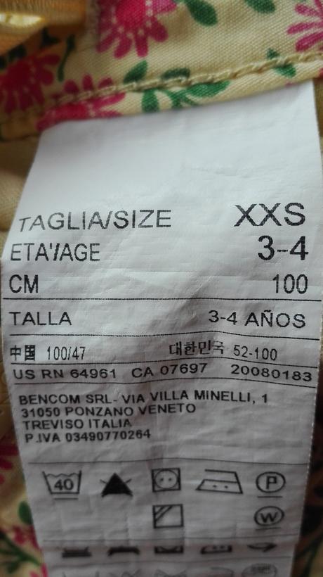 Krátke nohavice, benetton,98