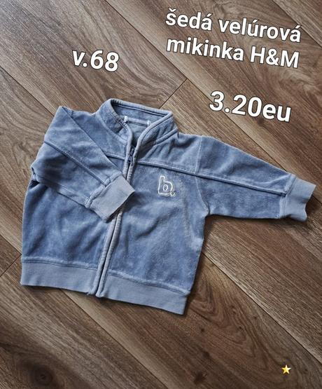 Velúrová mikinka h&m, h&m,68