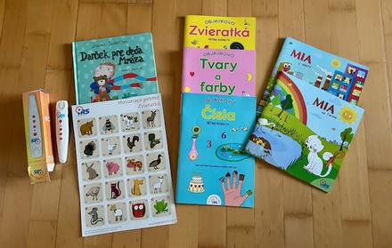 Ira set anglickych knih pre deti + pero, 
