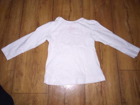 Biele tričko s 3d dievčatkom 86/92 top stav, lupilu,86