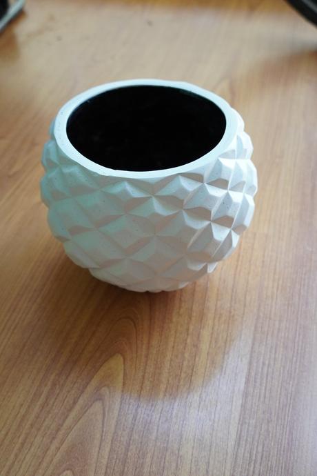 Biely kvetináč ananás,