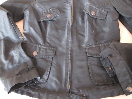 Čierna jarná bundička, s/m, s