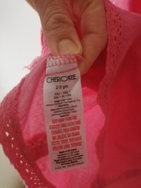 Ružová letná tunika, cherokee,98