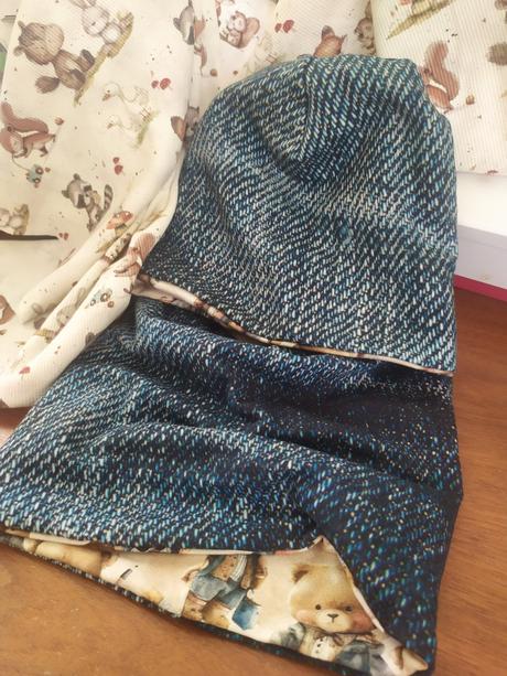 Setik čiapka a nákrčník macko, 98