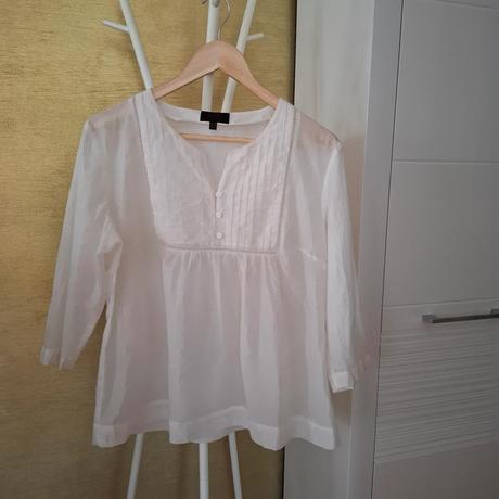 Biela hodvábna blúzka, xl