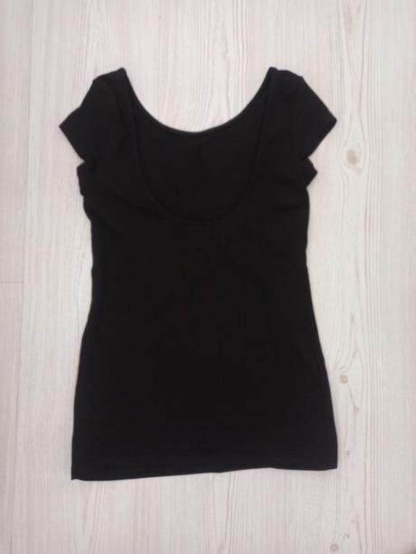 Tričko s výstrihom na chrbte, h&m,xs