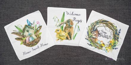 Obliečky jarný/veľkonočný motýv 45x45cm,