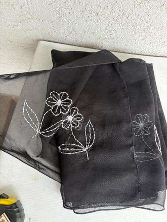 Zara pled sarong pareo na plaz cierne vysivane s b, zara