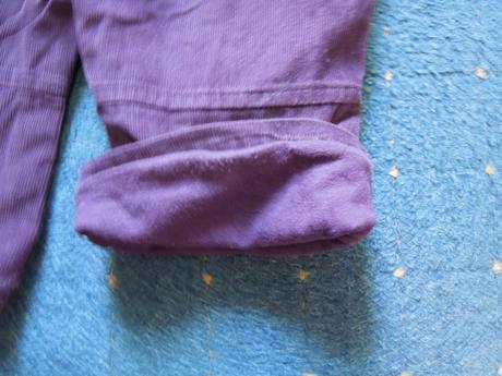 Menčestrové podšité nohavice, 80