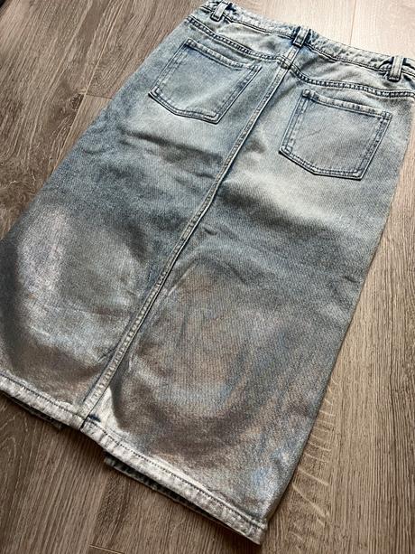 Jeans riflova midi sukna, sinsay,158