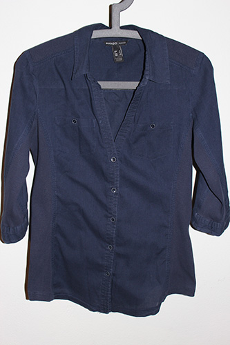 Tmavomodrá košeľa mango, mango,s