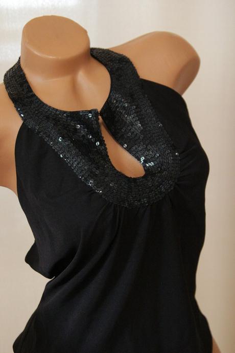 Čierny top s flitrami m/l, m