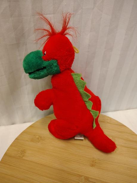 Retro plyšový drak 90. roky, play by play, 24 cm, 