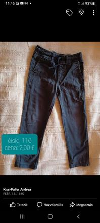 Chlapčenské nohavice, 116