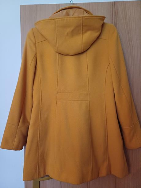 Horčicový zimný kabát, f&f,m