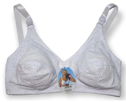 Bavlnená dámska podprsenka bez kostic, 80b - 120e