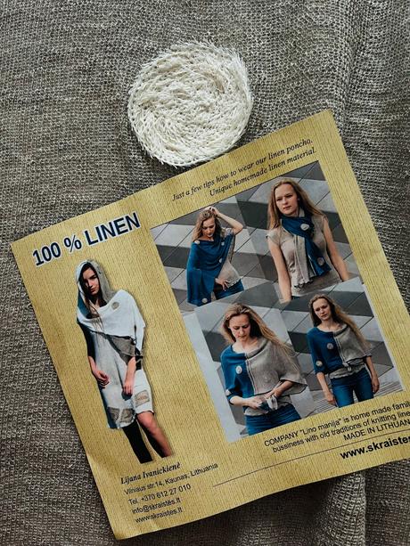 Ľanové pončo, šatka, šál - domáca výroba, l / m / xl / xxl