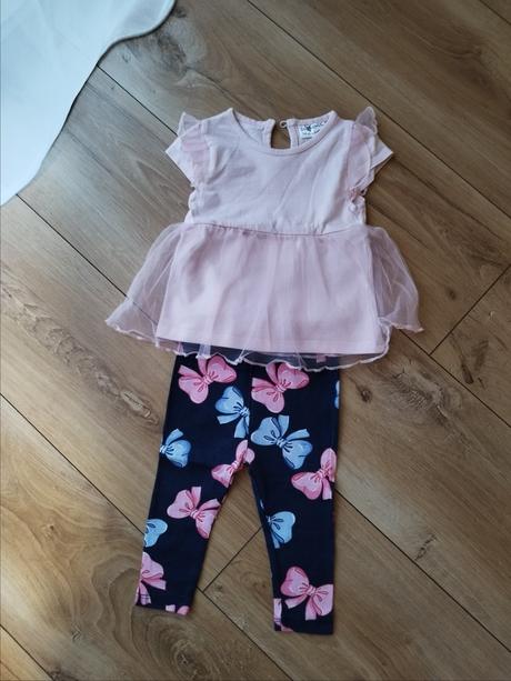 Tričko s tylovou suknickou+ leginky veľkosť 74, pepco,74