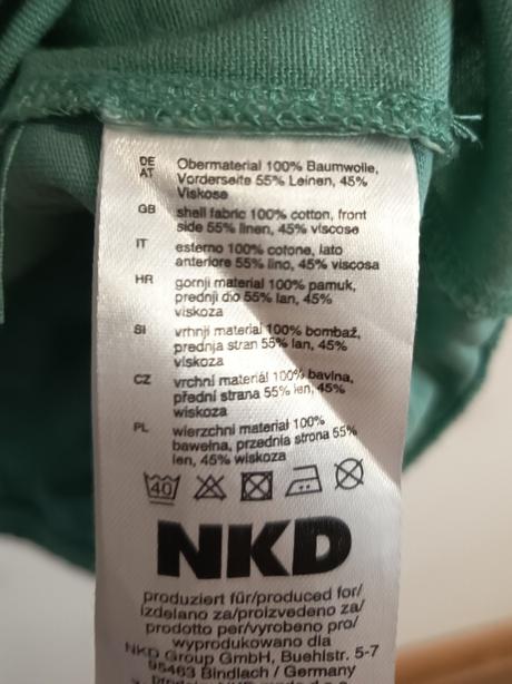 Zelená blúzka s ľanom, nkd,xl