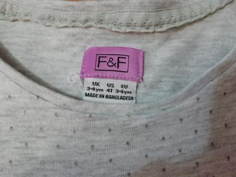 Tričko s dlhým rukávom, veľkosť 104 cm, f&f,104