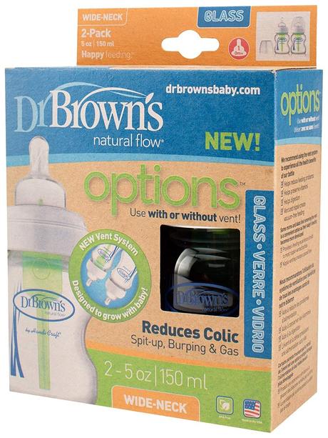 Dr.browns sklenená fľaša wide-neck options 2x150ml, 