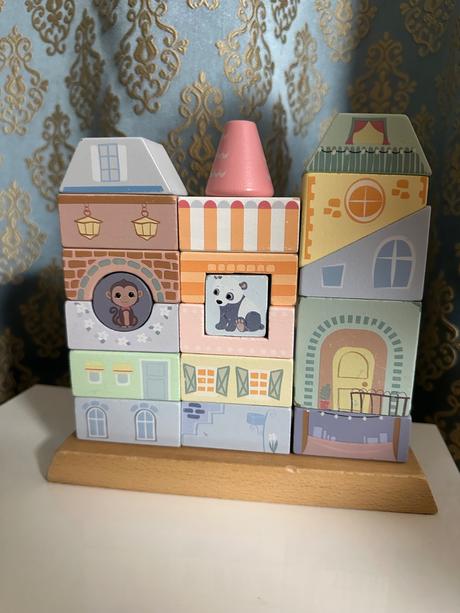 Drevený stohovací domček joueco, 