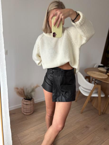 Kožená skort, new yorker,s