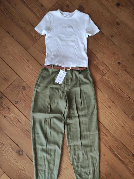 Ľanové nohavice, zara,m