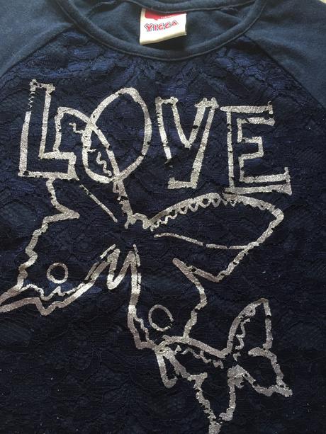 Tričko s čipkou, yigga,140