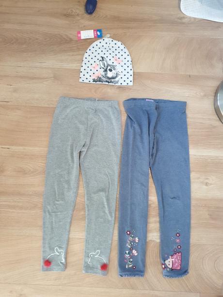 3x biele tricka s kratkym rukavom 122/128, h&m,122