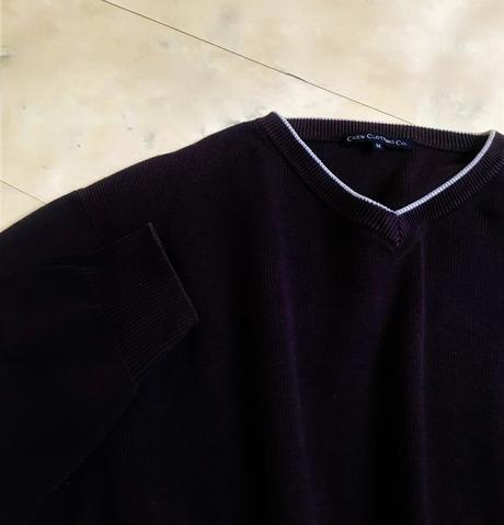 Bavlnený cvernový pulover, l