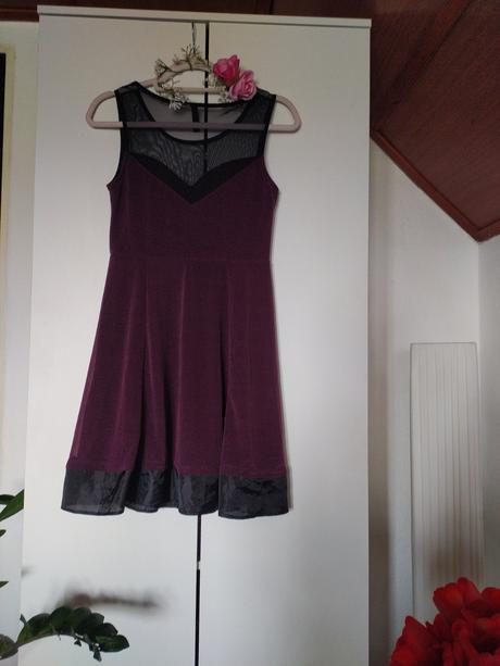 Bordové šaty, h&m,m