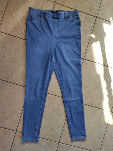 Dámske modré elastické skinny džínsy, f&f,40
