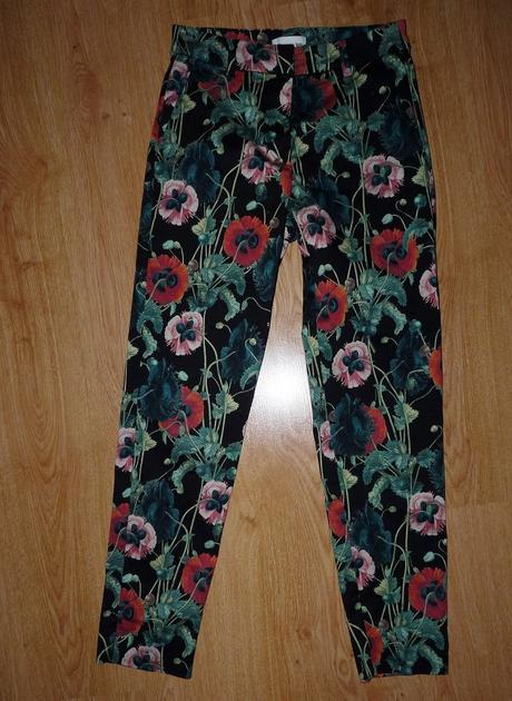 Kvetove nohavice, h&m,34
