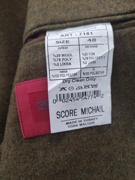 Sako slim fit turecko, 48