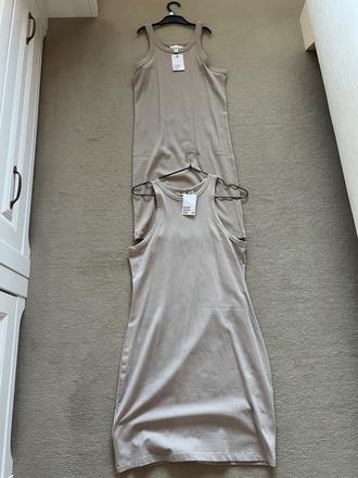 Béžové šaty l, l